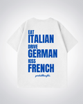 Eat, Drive, Kiss... Oversized Shirt - White Back (Designed)