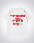 Everything I Love Oversized Shirt - White Back (Designed)