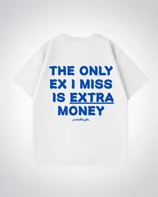 Extra Money Oversized Shirt - White Back (Designed)