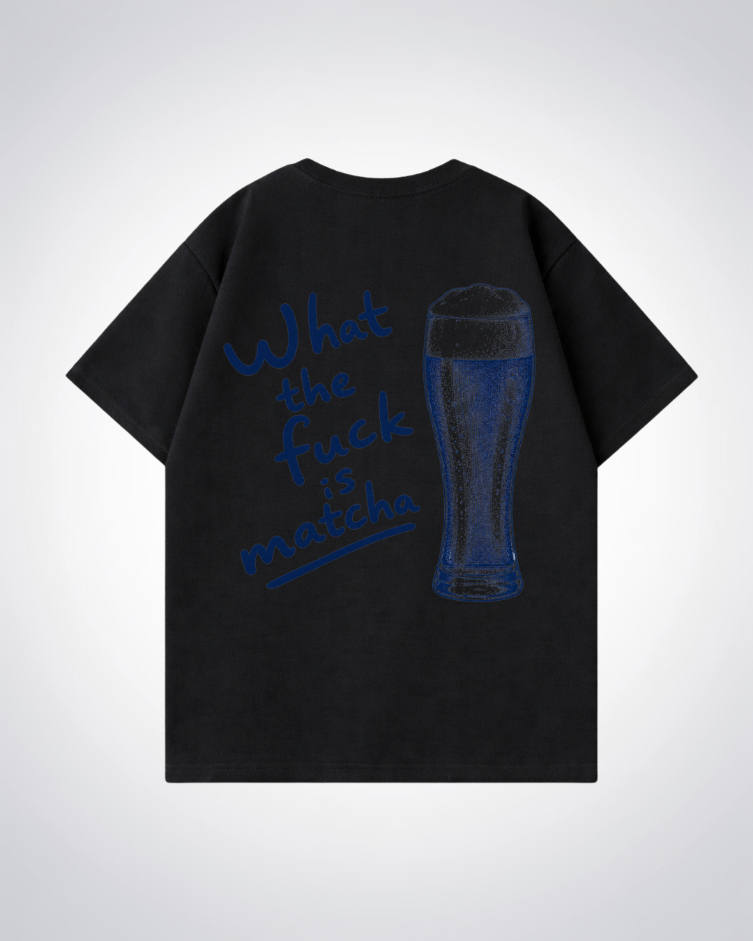 WTF is Matcha Oversized Shirt - Black Back (Designed)